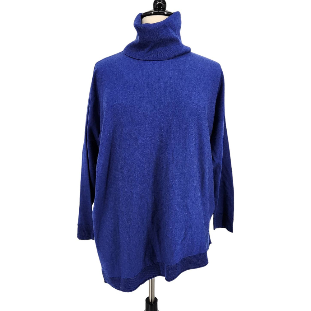 Eileen Fisher Royal Blue Turtleneck Sweater